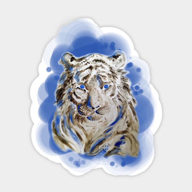 Tigress of Ice Sticker by CelticDragoness
